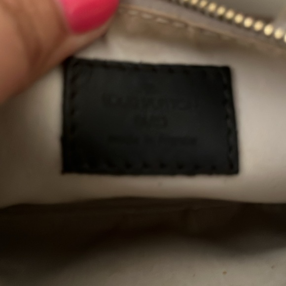 Louis Vuitton blue canvas monogram coin purse 6 in . long and 3 in. wide. - Picture 3 of 8